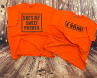 “She’s my sweet potato “ Couple shirts